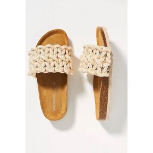 New Anthropologie Intentionally Blank Macro Slide Sandals Size 40